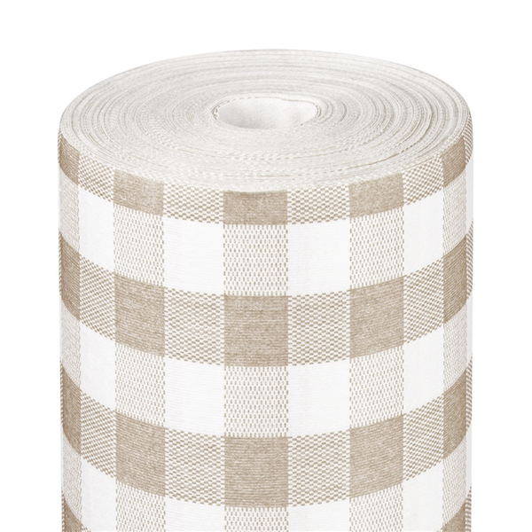 Mantel 1.20x25m. Vichy gris sin precorte
