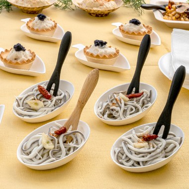Recipiente Oval 8x4,8x2,7cm Bagazo Blanco 50u.