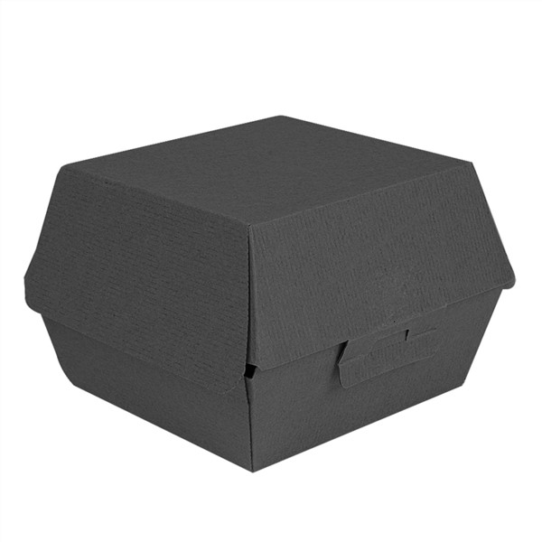 Caja Hamburguesa 13x12.5x9cm. Negro 50u.