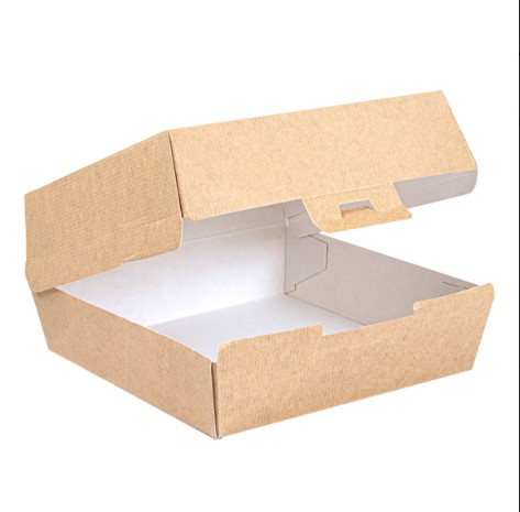 Caja Hamburguesa 17.6x16.8x7.8cm Natural 50u.