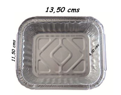 Envase Aluminio 145x120+40mm 450ml. 100u