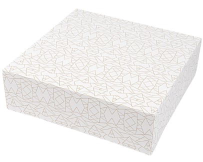 Caja Past. Blanca/Dibujo 32x32x10cm 50u.