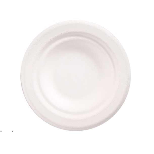 Plato 9,5x1,5cm. Caña azúcar blanco 50u.