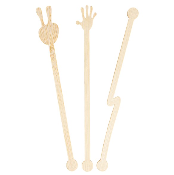 Agitador Surtido 14cm bambu 100u.