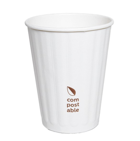 Vaso doble pared Blanco 360ml 50u.