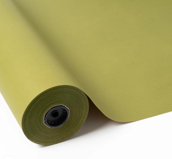 Bobina PapKft Reciclado liso Verde Oliva 0.70x100m