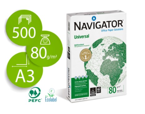 Papel fotop navigator dinA3 80gr 500H