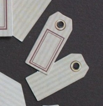 Etiqueta colgar kraft   10x33mm pequeña 200u.