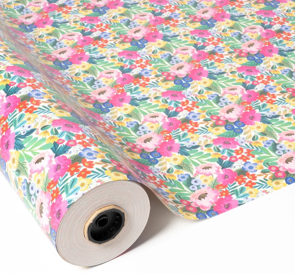 Bobina Papel Flores y Plantas Multicolor 0.70X50M