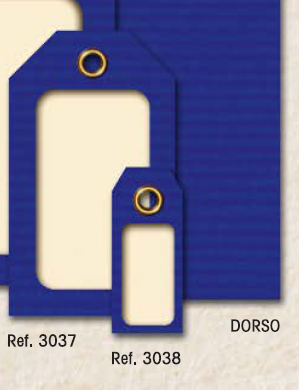 Etiqueta Colgar Kraft Azul Peq. 100u.