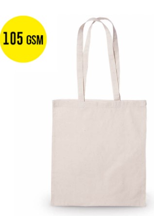 37x41cm Bolsa Algodon Crudo asa 70cm 5u.