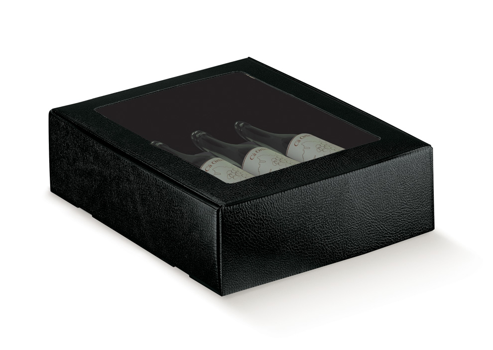 Cantineta 3 Bot. F 340x280x90 Pelle Nero*