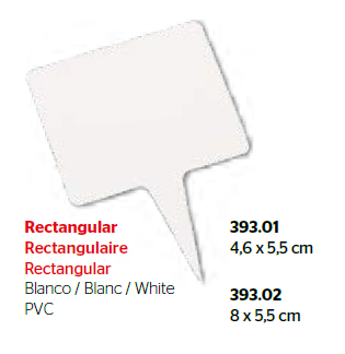 Etiqueta marca precios blanca pincho 4.6x5.5cm 10u