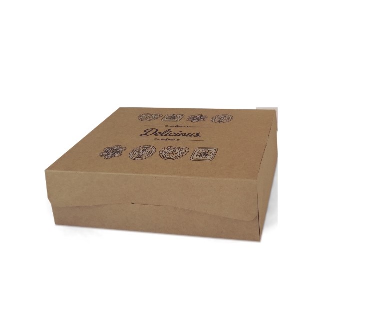 Caja Delicious Kraft 260x190x80mm 25u.