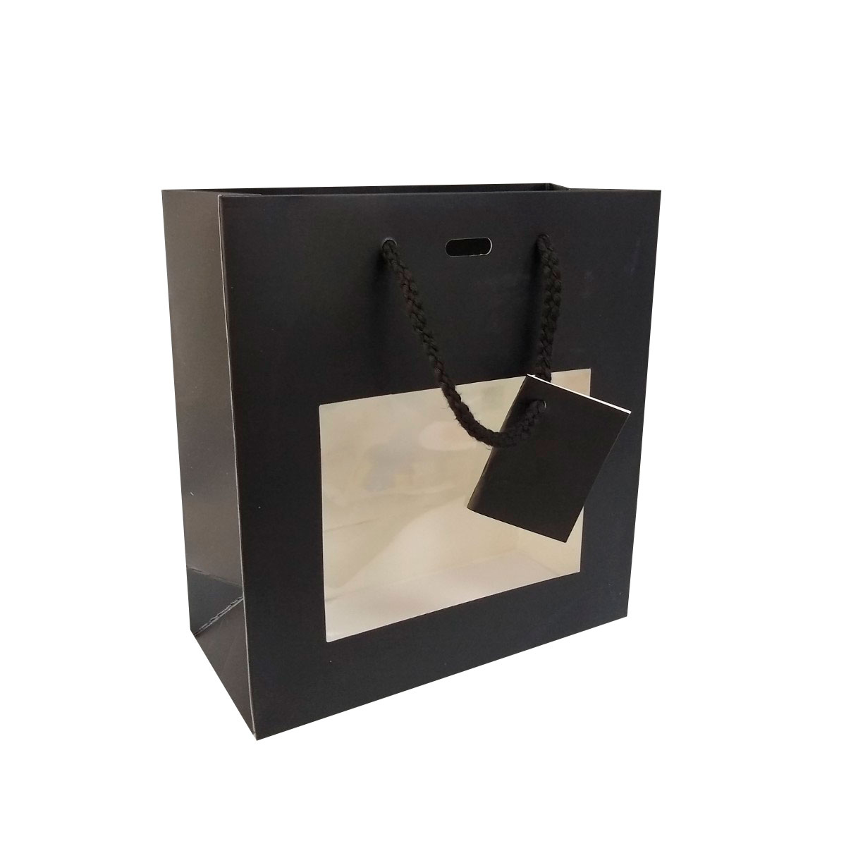 22+11x28cm Bol. Luxe Negra Ventana 10u.