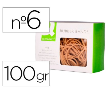 Gomas elasticas 100gr 60x2mm n6