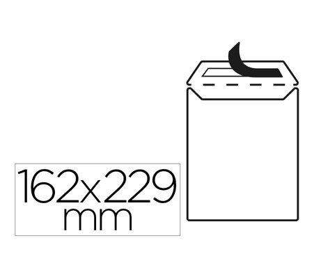 Sobre liderp  n 16 blanco c5 162x229 mm 25U.