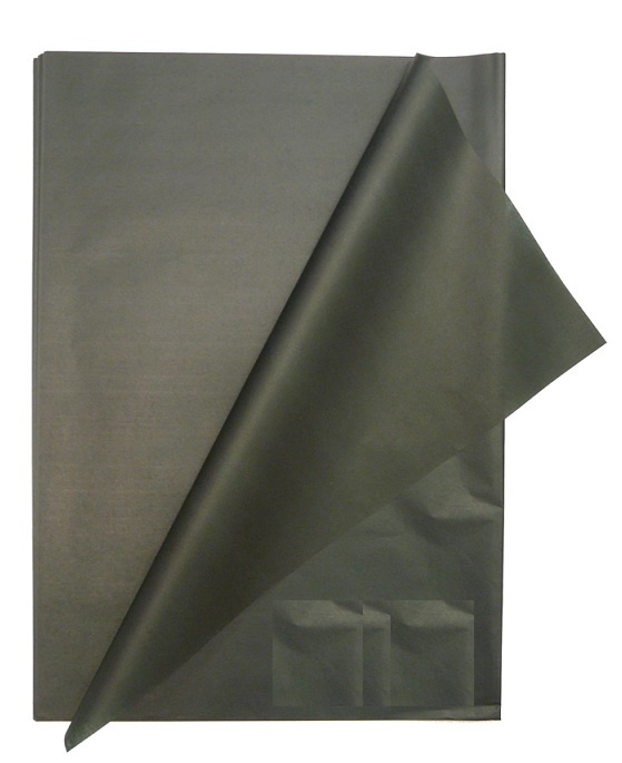 Papel Seda Hoja 51x76cm Negro 26u.