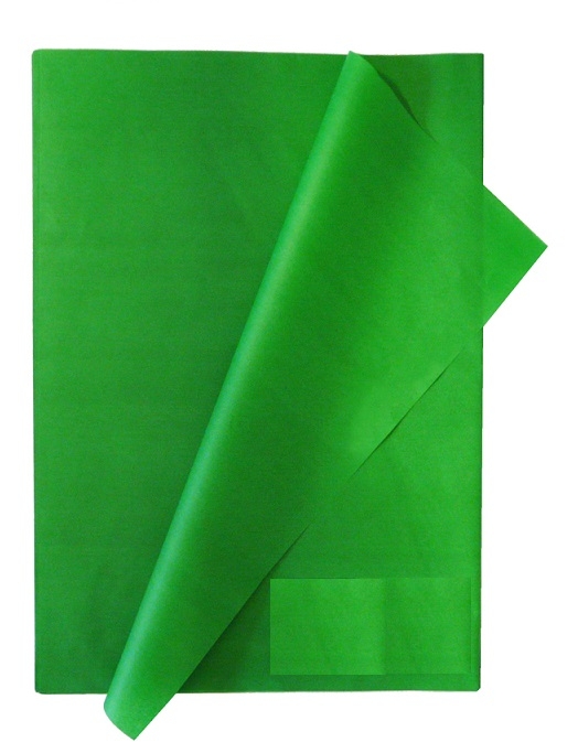 Papel Seda Hojas 51x76cm Verde F. 26u.