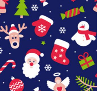 Bob. Navidad fondo azul 62cm 80m.