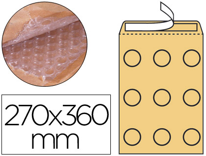 Sobre Burbujas crema 270x360mm 5u.