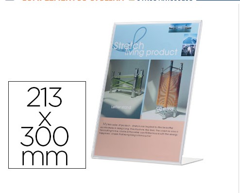 Expositor sobremesa 213x300mm forma "L"