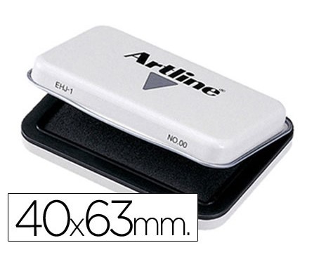Tampon artline nº 00 negro -40x63 mm.