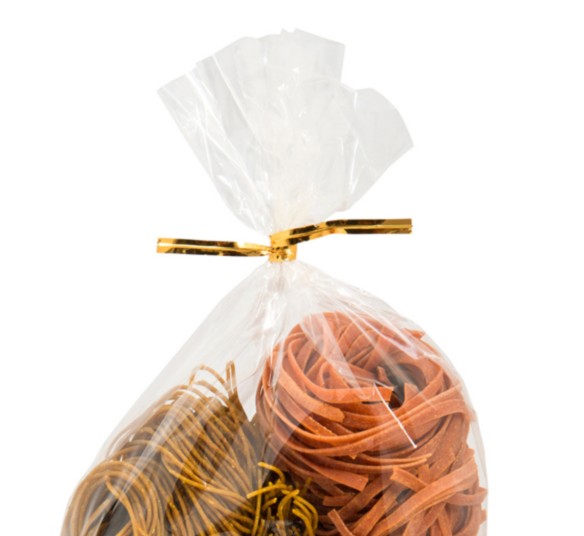 Cierre Bolsas 9.5cm ORO metal 100u.