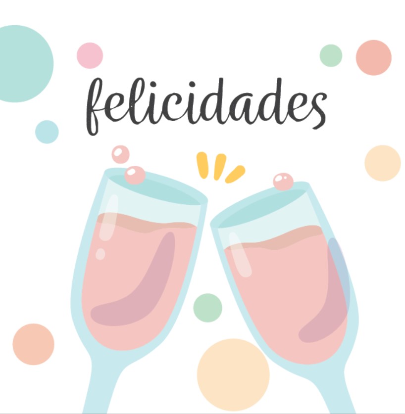 Felicidades Copas 3,5x3x5cm. 260u.
