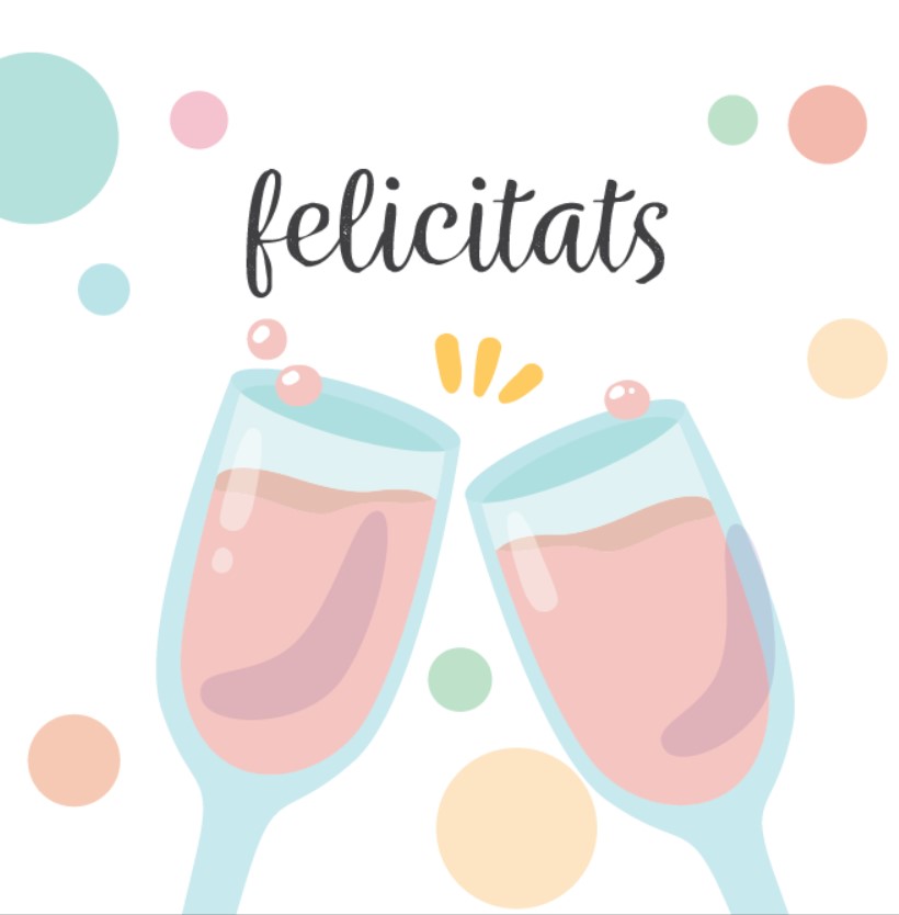 Felicitats Copas 3,5x3,5cm. 260u.