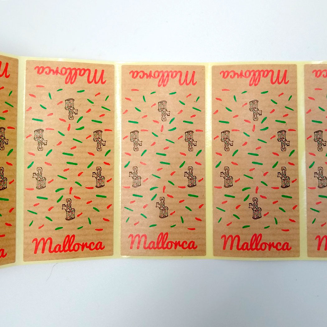 Et. Mallorca 40x90mm Kraft Verj. Siurells 500u