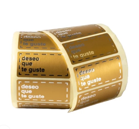 Deseo que te guste Oro 50x25mm 500u.