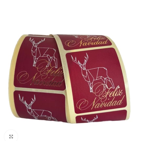 Feliz Navidad reno 40x50mm 250u.