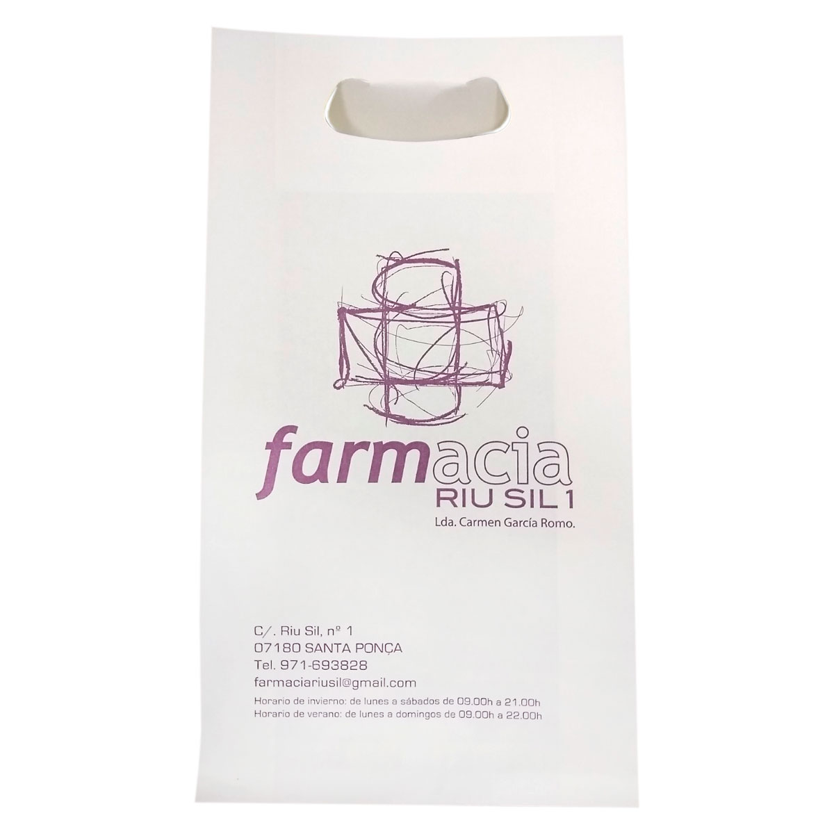 Bolsa Asa Troquelada Papel Personalizada