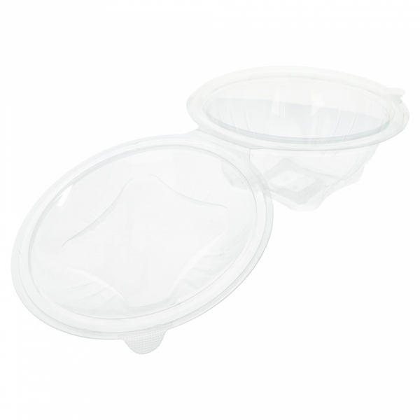 Ensaladera tapa bisagra rPET 750ml 55u.