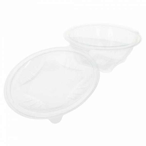 Ensaladera tapa bisagra rPET 1000cc 100u.