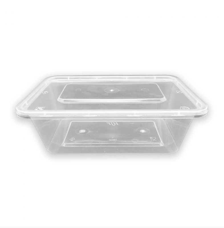 Envase PP+tapa hermet/micro 1000ml 17x11.8x7cm 50u