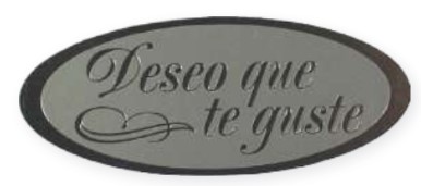 Deseo que te guste 50x20mm Oval Plata 500u.