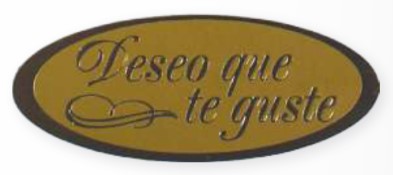 Et. Deseo que te guste 50x20mm Oval Oro 500u.