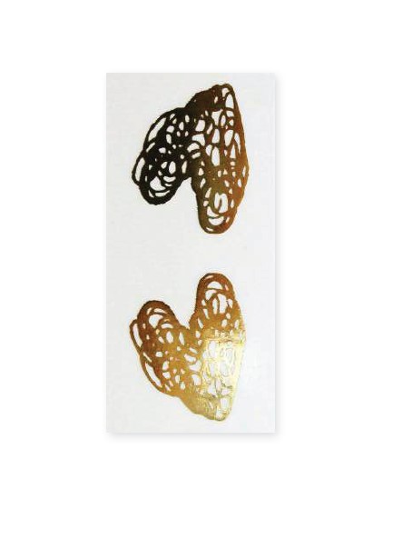 Et. Cierra Bolsas Corazones 70x35mm Oro 250u.