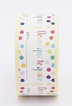 Et. Deseo que te guste Colores 50x30 250u.