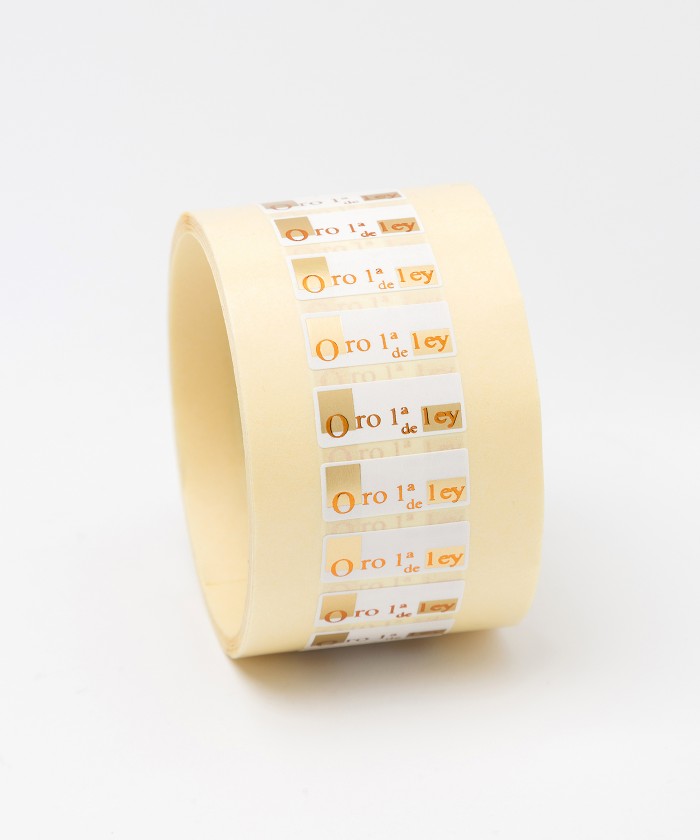 Et. Oro 1º Ley 20x8mm 500u