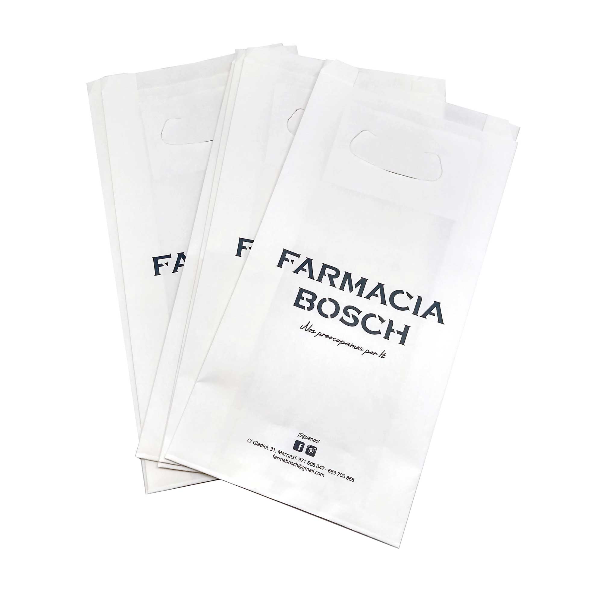 Bolsa Asa Troquelada Papel Personalizada 15