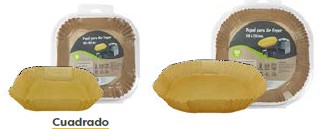 Bandeja Cuadrada Air Fryer 160x160mm 50u.
