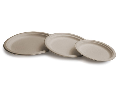 Plato Caña Azucar Ø17cm Crema 50u.