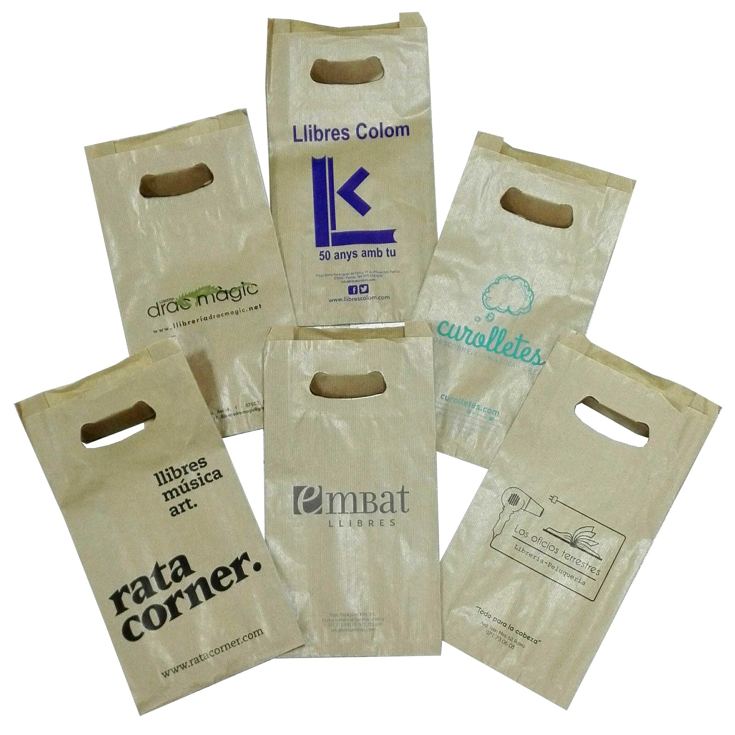 Bolsa Asa Troquelada Papel Personalizada 12