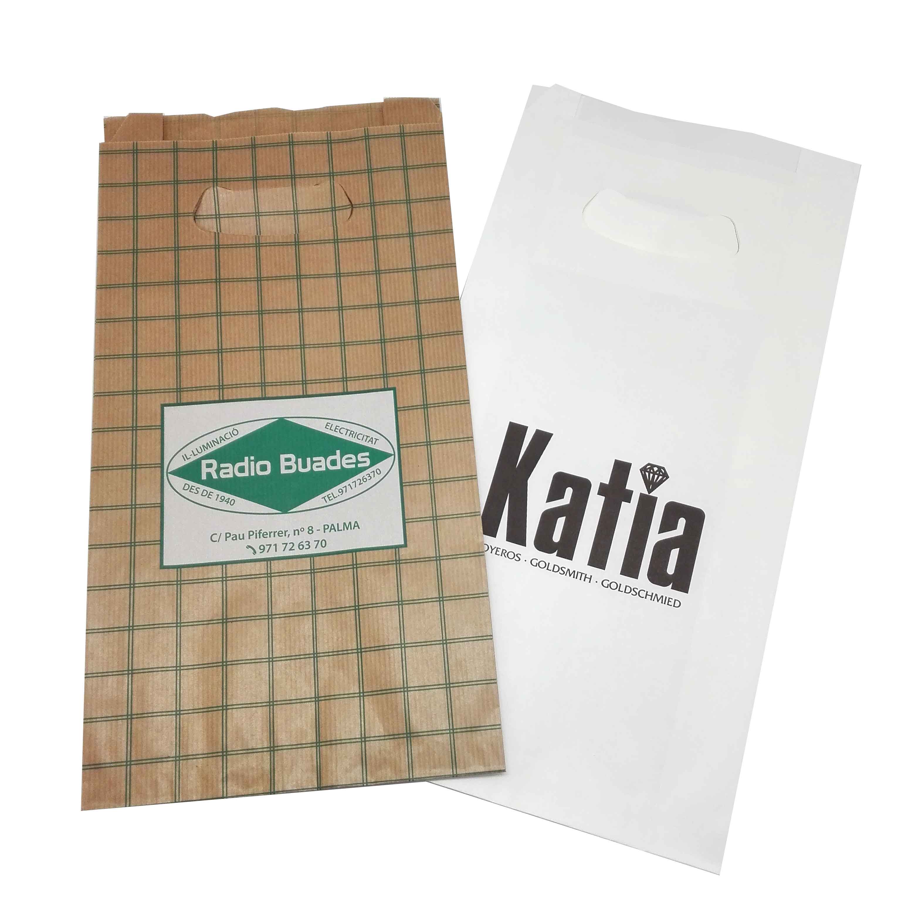 Bolsa Asa Troquelada Papel Personalizada