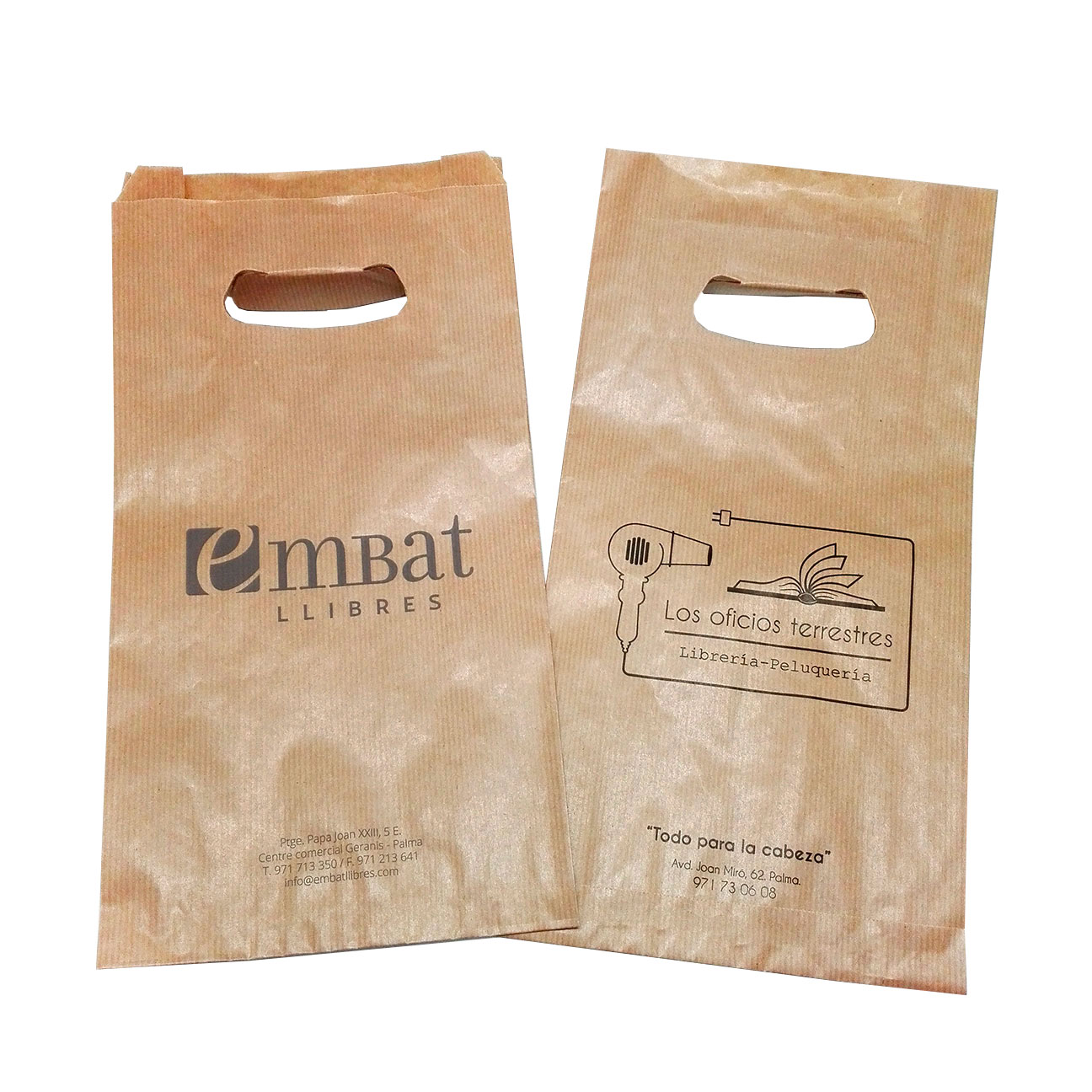 Bolsa Asa Troquelada Papel Personalizada 13