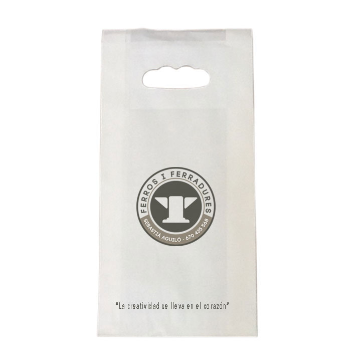 Bolsa Asa Troquelada Papel Personalizada