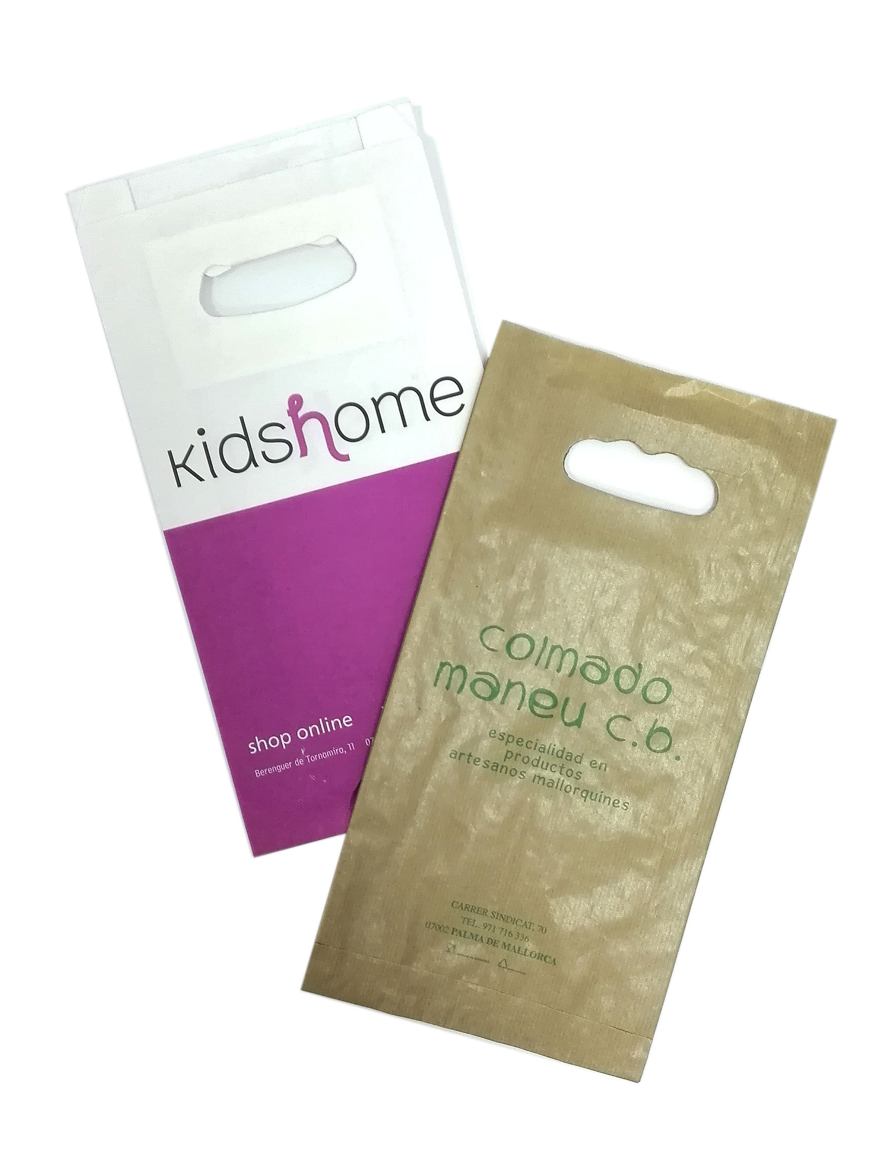 Bolsa Asa Troquelada Papel Personalizada 10